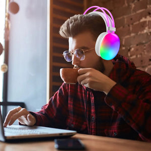 Auriculares Inalámbricos Brookstone con Luces LED Multicolor.